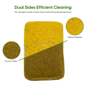 Tùy chỉnh tự nhiên Cellulose sinh thái thân thiện nhà bếp món ăn làm sạch ghép mí lon dừa sisal miếng bọt biển - Product Image 6