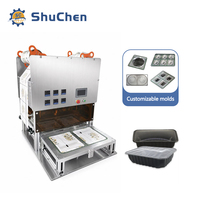 Machine de mise sous vide automatique commerciale Shuchen pour l'emballage alimentaire et de boissons, scellage thermique, laminage de film d'aluminium 110/220V