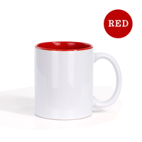 Mug à café en céramique blanche personnalisé de 15 oz avec intérieur jaune – Lot en gros pour usage commercial – Offre de gros par lots – Commandes en gros