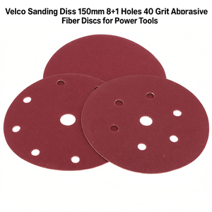 TTAKE Velcro Sanding Discs 150mm 8+1 Holes 40 Grit <b>Abrasive</b> Fiber Discs for Power <b>Tools</b> - Product Image 2
