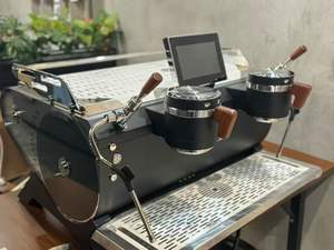 Máquina de Espresso Comercial Eléctrica Semiautomática Profesional de Dos Grupos, Carcasa de Acero Inoxidable, 9 Bares de Presión, para Hotel - Product Image 6