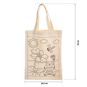 Sac en toile écologique pour enfants, <span class=keywords><strong>peinture</strong></span> à l'huile, sac fourre-tout en toile, dessin animé d'animaux, <span class=keywords><strong>peinture</strong></span> par numéros - Product Image 4