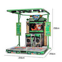 Machine de jeu à monnayeur LED 47 pouces en métal de haute qualité, machine à danse Happy Dance à bande rotative