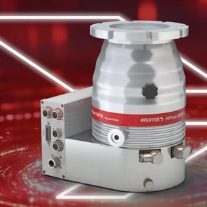 Pompe à vide turbomoléculaire Pfeiffer HiPace 300 M en acier inoxydable, ultra haute pression, moteur électrique triphasé - Product Image 1