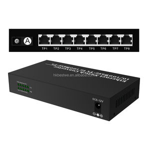 ตัวแปลงสัญญาณไฟเบอร์ออปติก OEM 100Mbps 25KM สำหรับกล้องวงจรปิด แบบ Single Mode Simplex SC 8RJ45 ความยาวคลื่น 1310nm/1550nm - Product Image 2