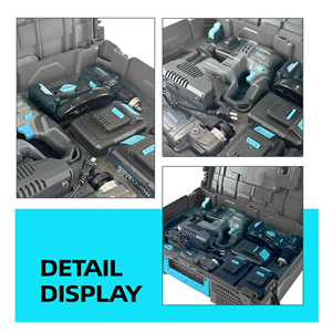 Jeu d'outils à batterie 20V sans fil perceuse d'angle <span class=keywords><strong>Gringer</strong></span> 125mm 20mm marteau - Product Image 5