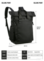 Sac à bandoulière pour ordinateur portable pour homme, sac à dos pour ordinateur portable pour les voyages d'affaires, sac pour ordinateur portable avec logo personnalisé pour usage professionnel, Global Business