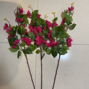 YAYUN J-1331 Gros Mariage Décor Extérieur Rose Artificielle Bougainvillier <span class=keywords><strong>Fleur</strong></span> Avec Tige - Product Image 1