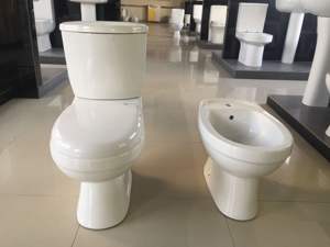 Inodoro de Cerámica para Baño, Económico, Blanco, con Sifón en S/P, Descarga por Gravedad, Inodoro de Dos Piezas, Conjunto de Inodoro, Inodoros, WC - Product Image 6