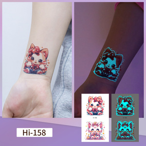 Nuevas pegatinas de <span class=keywords><strong>tatuaje</strong></span> de cuerpo temporal de animales de dibujos animados a prueba de agua pequeños tatuajes luminosos transfronterizos para niños - Product Image 4