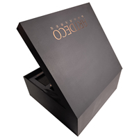 Boîte cadeau carrée créative haut de gamme à double couche avec doublure en éponge, fermeture magnétique, sac fourre-tout personnalisé en feuille d'or, emballage tiroir