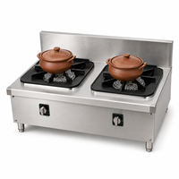 Table de cuisson électrique professionnelle en acier inoxydable à double brûleur, design durable, cuisinière à induction pour hôtel