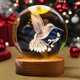 Aban Crystal - Bola <span class=keywords><strong>de</strong></span> Cristal Grabada en 3D con Láser, Lámpara <span class=keywords><strong>de</strong></span> Noche, Regalo <span class=keywords><strong>de</strong></span> Navidad para Bebés y Hogar, Decoración Feng Shui con Base <span class=keywords><strong>de</strong></span> Madera - Product Image 5