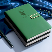 Ensemble cadeau de journal d'affaires de luxe personnalisable, agenda A5, logo personnalisé, couverture en cuir rigide, 100 feuilles, impression UV, reliure cousue