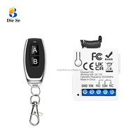 Interruptor de Control Remoto Inalámbrico Automático con Código de Aprendizaje de 433mhz, DC 12V 1CH 10A, Relé RF, LED, Cerradura Electromagnética para Puerta de Garaje