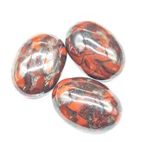 Jaspe bréché 18x32mm rectangle coupe cabochon réglage de bijoux