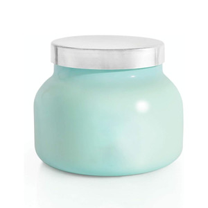 Bougie parfumée Volcano 19 oz dans un bocal en verre pour la maison, parfumée aux fruits tropicaux, agrumes sucrés, mélange <span class=keywords><strong>de</strong></span> <span class=keywords><strong>cire</strong></span> <span class=keywords><strong>de</strong></span> <span class=keywords><strong>soja</strong></span>, couleur turquoise - Product Image 1