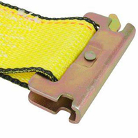 Sangle à cliquet en polyester E-Track de 2''x16ft, marque DHR, personnalisée, pour fixation de cargaison de remorque, résistance à la rupture de 4400lbs, vente en gros usine