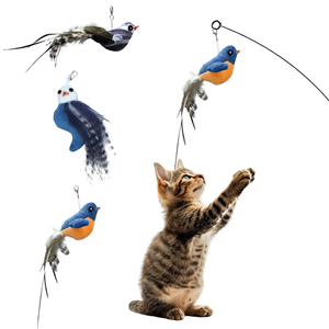 Interesting Pet <b>Interactive</b> Funny <b>Cat</b> Teaser Stick <b>Toy</b> <b>Cat</b> Teaser Stick Tease <b>Cat</b> Stick - Product Image 2