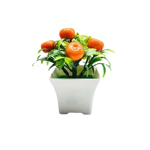 Vaso Bonsai fiore artificiale all'ingrosso con vaso finto di plastica piccolo fioriera per la casa bagno scrivania arredamento per il nuovo anno - Product Image 6