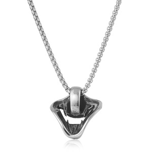ยูนิคสร้อยคอรูปหัวกระโหลกสไตล์ตะวันตก สีเหล็ก 60 ซม. โซ่พังก์ฮิปฮอปแฟชั่นผู้ชายเสื้อกันหนาวของขวัญจี้ - Product Image 3