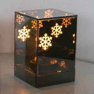 Hot Items Warm White <b>LED</b> <b>Lights</b> 10*10*15CM Glass Cuboid <b>Light</b> for Christmas Home Living Room Decoration - Product Image 1