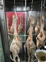 Fours automatiques commerciaux de gril de poulet de rôtissoire de canard électrique et de gaz et de charbon de bois pour le restaurant