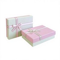 Boîte cadeau en carton rigide Tian Di Gai avec nœud et ruban pour emballage d'écharpes, cosmétiques, parfums, vêtements/chemises, avec sac cadeau - Boîte vide
