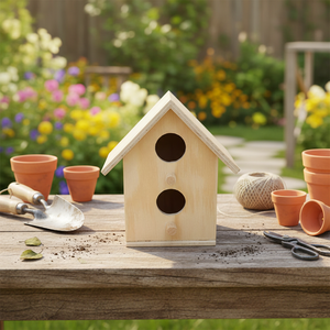 Modernas Casitas para Pájaros de Madera con Diseño Impreso para Colgar en Interiores o Exteriores, Aptas para la Sala de Estar - Product Image 4