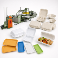 Automatische PS-schuim voedselcontainer vacuümvormapparaat voor wegwerp lunchboxen en wegwerp schuimtrays.