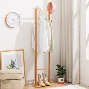 Simple coat <b>rack</b> for rental rooms, floor-standing, standing <b>clothes</b> <b>rack</b> for bedrooms, minimalist storage <b>rack</b> for home use, - Product Image 2