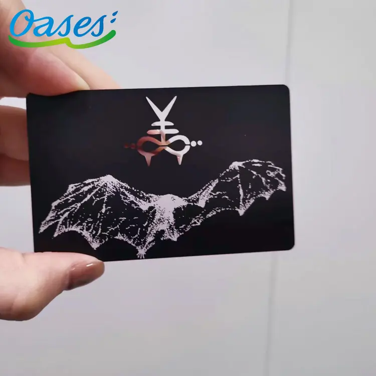 Unique Credit Card Size Black Custom Metal Card