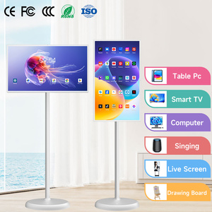 32 inch xách tay màn hình Màn hình Màn hình cảm ứng <span class=keywords><strong>Android</strong></span> 12 Wifi điều khiển từ xa màn hình LCD di chuyển thông minh TV cho trò chơi - Product Image 2