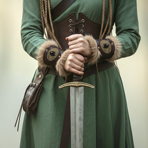 Chal de lana sintética estilo armadura medieval retro con <span class=keywords><strong>un</strong></span> solo hombro descubierto para Halloween, Navidad, Carnaval, Cosplay, accesorios de disfraz para TV y cine - Product Image 3