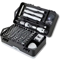 Jeu de tournevis à embout magnétique multi-usages de qualité industrielle en acétate avec finition en zinc, 115 pièces, OEM, garantie 1 an