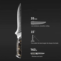 Couteau à désosser Damas 73 couches, cœur en VG10 japonais, lame incurvée professionnelle et tranchante, couteaux de cuisine pour viande et volaille