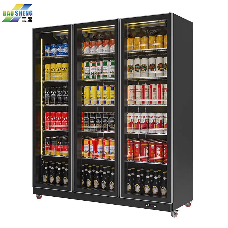 슈퍼마켓 냉동 장비 유리문 디스플레이 냉장고 쇼케이스 상업용 냉장고