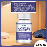 Capsules de glycinate de magnésium pur à marque privée OEM avec capsules de suppléments de santé pour adultes