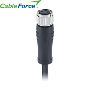 Cableforce Dibentuk dengan 1M Un-Shielded Cable M8 A Code Male 3 Pin Connector M8 Waterproof Sensor Circular Cable Connector