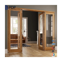 Puerta de Doble Hoja de Madera Revestida de Aluminio de 168 mm PDP, Puerta de Alta Calidad para Exteriores/Interiores, Resistente a Balas e Impermeable