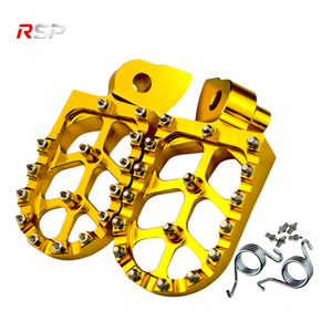 Reposapiés de Aluminio CNC para Motocicleta Todoterreno, <span class=keywords><strong>con</strong></span> Pernos de Acero, Plataforma Ancha Anodizada, Juego de Reposapiés para Motocross Enduro - Product Image 4