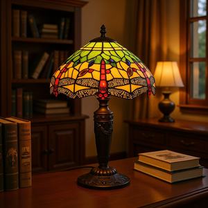 Lámpara de Mesa Estilo Tiffany Europeo para Dormitorio, Sala de Estar, Estudio y Sala de Lectura - Product Image 4