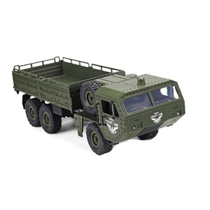 Control remoto Camión Militar suspensión 6wd simulación transportador coche de juguete niños Rc coche de juguete con luces Led