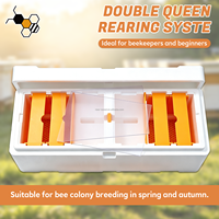 Kotak Sarang Lebah Busa Dual Queen Bees Rearing Apiary Nuc Box dengan Pembagi Tengah yang Dapat Dilepas untuk Mode Ratu Tunggal dan Ganda