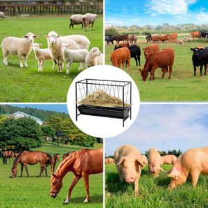 Mangeoire personnalisée robuste pour <span class=keywords><strong>chevaux</strong></span> de pâturage en métal Assembler rapidement une mangeoire pour chèvres avec mangeoire de 24 gallons - Product Image 5