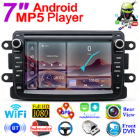 Autoradio Android 7 Pollici con Auto Carplay, Lettore Multimediale DVD per Renault Dacia Sandero Duster Logan Dokker