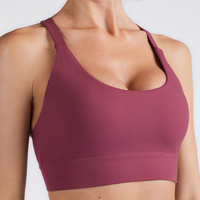 Soutiens-gorge de sport RUNNING GIRL pour femmes, soutiens-gorge de sport rembourrés à bretelles croisées au dos, soutien moyen, avec coussinets amovibles