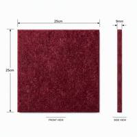 Autocollants muraux carrés en feutre pour chambre à coucher, studio, bricolage, autocollants muraux insonorisants en fibres haute densité, décoration intérieure
