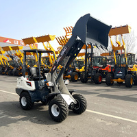 Shandong 2 Ton 2000 kg pemuat Mini elektrik dengan roda depan traktor otomatis dan mesin pemuat Backhoe Harga kompetitif"