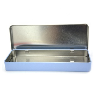 Pencil Metal Case Vintage Sublimation Color Pencil Pen Tin Can Hinged Brush Box Pencil Box Stationery Metal Rectangular Tin Case